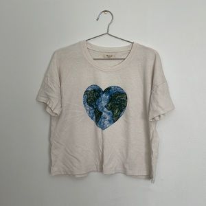 Madewell Crop Heart World top